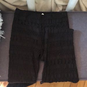 Black lace pants